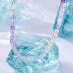 Ezüst nyaklánc fluoritkristállyal