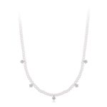 Ezüst nyaklánc gyöngyökkel