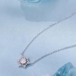 Ezüst nyaklánc hópehelymedállal