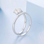 Ezüstgyűrű csillaggal