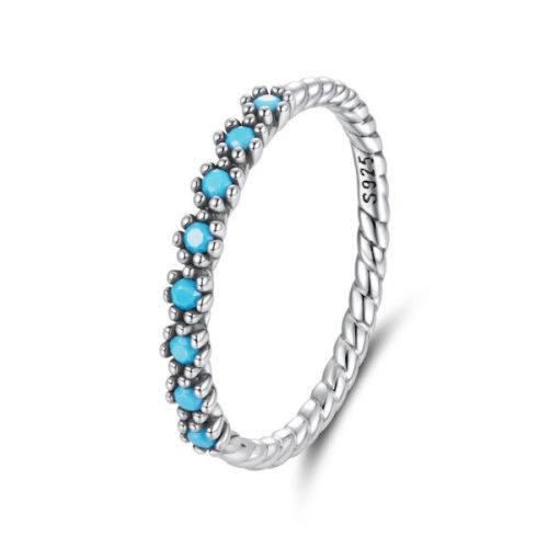 Ezüstgyűrű türkizzel, 6-os méret