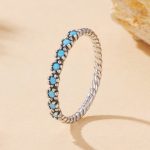 Ezüstgyűrű türkizzel, 6-os méret