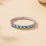 Ezüstgyűrű türkizzel, 8-as méret