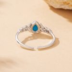 Ezüstgyűrű türkizzel, nyitott