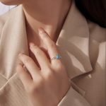 Ezüstgyűrű türkizzel, nyitott