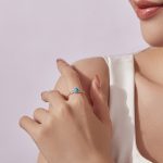 Ezüstgyűrű türkizzel, nyitott