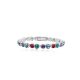 Armband, verziert mit Swarovski-Kristallen, mehrfarbig