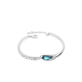 Armband, verziert mit Swarovski-Kristallen, blau
