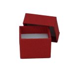 Rote Schmuckschatulle aus Pappe für Ringe und Ohrringe