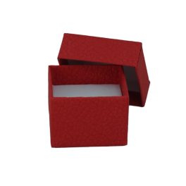 Rote Schmuckschatulle aus Pappe für Ringe und Ohrringe
