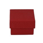 Rote Schmuckschatulle aus Pappe für Ringe und Ohrringe