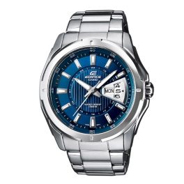 Casio Edifice EF-129D-2AVEF Herrenuhr, Silber/Blau