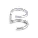 Silberne Creolen mit farbigen Kristallen