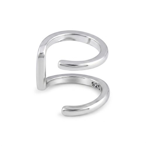 Silberne Creolen mit farbigen Kristallen