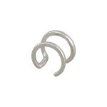 Silberne Creolen mit farbigen Kristallen