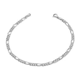 Silberarmband, Figaro, Unisex, 20,5 cm