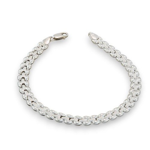 Ezüst karkötő, háromsoros, 19 cm