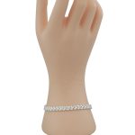 Ezüst karkötő, háromsoros, 21 cm