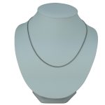 Silberne Halskette, abgeflachte Rüstung, 60 cm Unisex