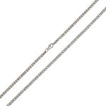 Silberne Halskette, abgeflachte Muschel, 50 cm, Unisex