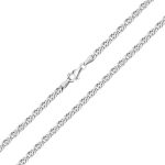 Silberne Halskette, 50 cm, Unisex