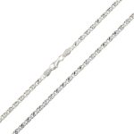 Silberne Halskette, 50 cm, Unisex