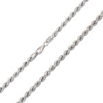 Silberne Halskette, abgeflachte Rüstung, 45 cm Unisex