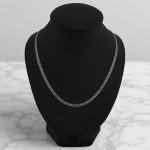 Silberne Halskette, abgeflachte Rüstung, 45 cm Unisex