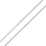 Silberne Halskette, abgeflachte Rüstung, 45 cm Unisex