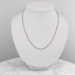 Silberne Halskette, abgeflachte Rüstung, 45 cm Unisex