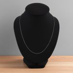 Silberne Halskette, abgeflachte Rüstung, 45 cm Unisex