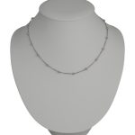 Silberne Halskette, abgeflachte Rüstung, 45 cm Unisex