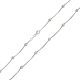 Silberne Halskette, abgeflachte Rüstung, 45 cm Unisex