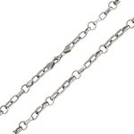 Silberne Halskette, abgeflachte Rüstung, 45 cm Unisex