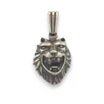 Ezüst medál, oroszlánfej