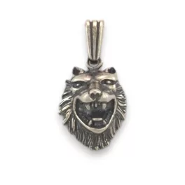 Ezüst medál, oroszlánfej