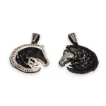 Ezüst medál, lófej