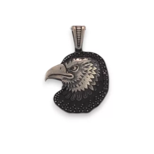 Ezüst medál, sasfej