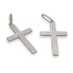 Ezüst medál, vésett kereszt