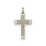 Ezüst medál, kereszt, kristályokkal