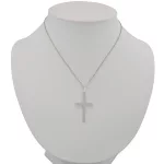 Ezüst medál, nagyméretű kereszt