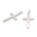 Ezüst medál, nagyméretű kereszt