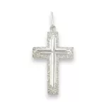 Ezüst medál, kéttónusú kereszt