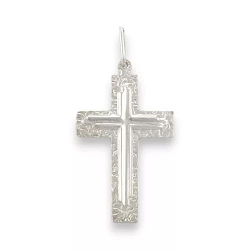 Ezüst medál, kéttónusú kereszt