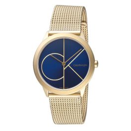 Calvin Klein K3M5255N Damenuhr, Gold/Blau