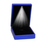 Beleuchtete Premium-Schmuckschatulle für Halsketten, blau