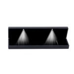 Beleuchtete Premium-Schmuckschatulle für Halsketten, Armbänder, Fußkettchen, Schwarz