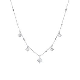 Ezüst nyaklánc moissanitkristállyal