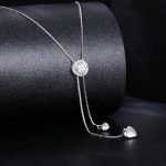 Ezüst nyaklánc hosszú szívmedállal