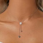 Ezüst nyaklánc hosszú szívmedállal